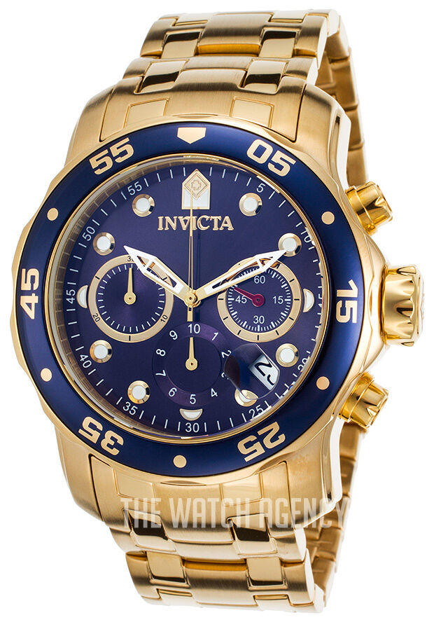 Pro Diver Blue/Yellow gold toned steel Ø48 mm